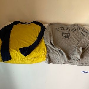 2 Boys Ralph Lauren Polo long sleeve tshirts xl